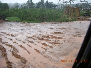 44 8f7. Uganda - drive back to Kampala - rain