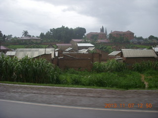 45 8f7. Uganda - drive back to Kampala - rain
