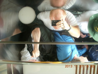Uganda - Entebbe - Protea Hotel - lots of us in the lift (elevator)