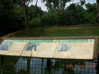68 8f8. Uganda - Entebbe - Uganda Wildlife Education Center (UWEC) signs