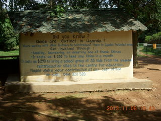 92 8f8. Uganda - Entebbe - Uganda Wildlife Education Center (UWEC) sign