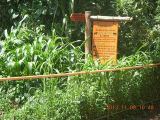 97 8f8. Uganda - Entebbe - Uganda Wildlife Education Center (UWEC) sign