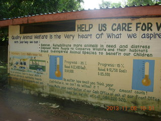 105 8f8. Uganda - Entebbe - Uganda Wildlife Education Center (UWEC) sign
