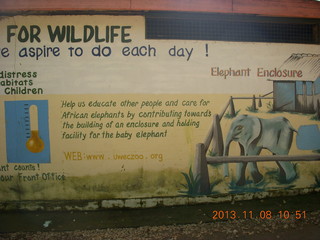 106 8f8. Uganda - Entebbe - Uganda Wildlife Education Center (UWEC) sign
