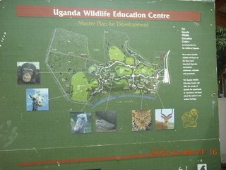 132 8f8. Uganda - Entebbe - Uganda Wildlife Education Center (UWEC)  sign