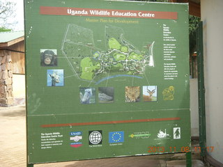 133 8f8. Uganda - Entebbe - Uganda Wildlife Education Center (UWEC) sign