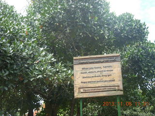 Uganda - Entebbe - Uganda Wildlife Education Center (UWEC) sign