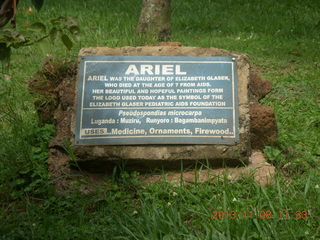 151 8f8. Uganda - Entebbe - Uganda Wildlife Education Center (UWEC) sign