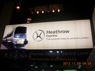 19 8f9. Heathrow Airport express train
