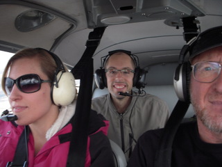 Hannah flying N8377W with Nova and Adam