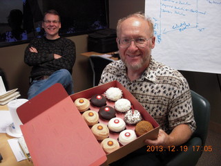 Adam and birthday cupcakes