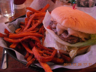 my big fat burger and fries at Jack's with Shaun and Karen M at zion