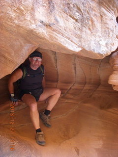 109 8gt. Zion National Park - Angels Landing hike - Adam in rock