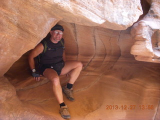 110 8gt. Zion National Park - Angels Landing hike - Adam in rock
