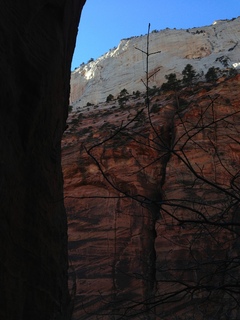 Zion National Park - Angels Landing hike - Brian's head in rock