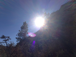 132 8gt. Zion National Park - Angels Landing hike - sun
