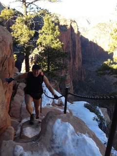 166 8gt. Zion National Park - Angels Landing hike - Adam