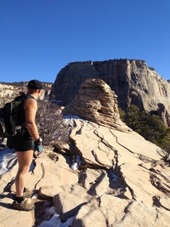 202 8gt. Zion National Park - Angels Landing hike - Adam at the top