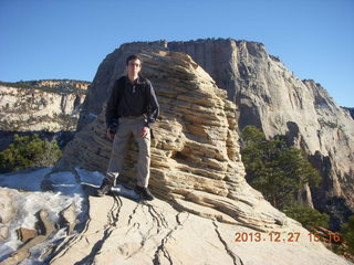 Zion National Park - Angels Landing hike - Brian at the top