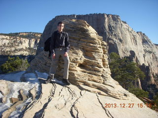 204 8gt. Zion National Park - Angels Landing hike - Brian at the top