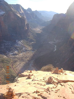 222 8gt. Zion National Park - Angels Landing hike - ledge at the top