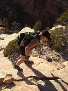 229 8gt. Zion National Park - Angels Landing hike - at the top - Adam