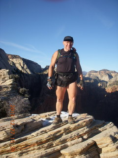 231 8gt. Zion National Park - Angels Landing hike - at the top - Adam