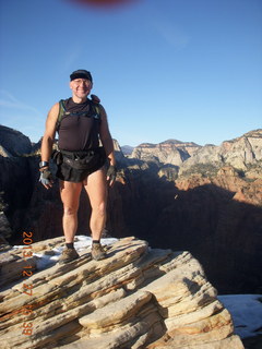 Zion National Park - Angels Landing hike - at the top - Adam