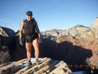 Zion National Park - Angels Landing hike - at the top - Adam