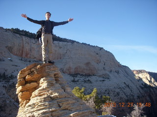 255 8gt. Zion National Park - Angels Landing hike - at the top - Brian atop hill