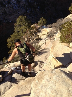 264 8gt. Zion National Park - Angels Landing hike - descending - Adam