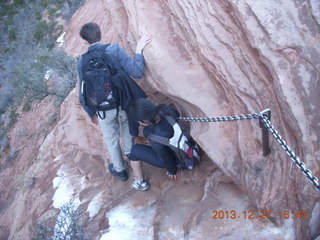 289 8gt. Zion National Park - Angels Landing hike - descending - Brian