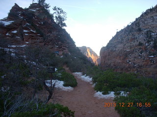 Zion National Park - Angels Landing hike - descending - Adam