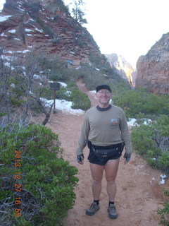 295 8gt. Zion National Park - Angels Landing hike - Adam wearing Angels Landing shirt