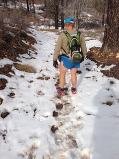128 8gu. Zion National Park - Cable Mountain hike - Adam's muddy legs