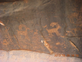 Zion National Park drive - actual petroglyphs