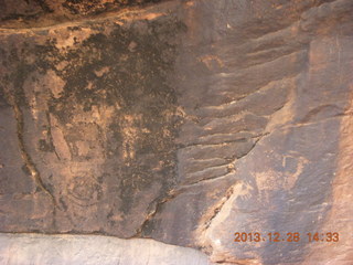 Zion National Park drive - petroglyphs