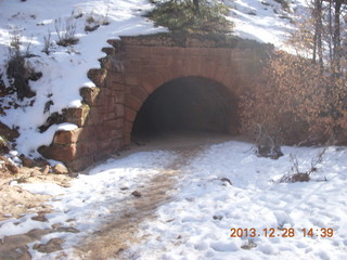 197 8gu. Zion National Park drive - tunnel under road