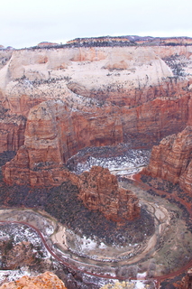 Zion National Park - Cable Mountain hike - Brian's snow angel