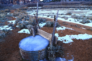18 8gv. Cave Valley hike - cattle watering dish (a bit frozen)