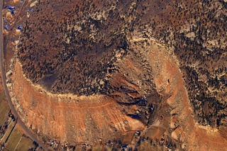 aerial - Zion National Park area near Rockville