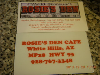 207 8gv. Triangle Airpark - Rosie's Den Cafe loyalty card