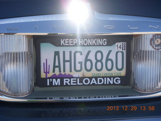 Triangle Airpark - KEEP HONKING - I'M RELOADING license plate