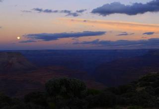 moonrise over the Grand Canyon