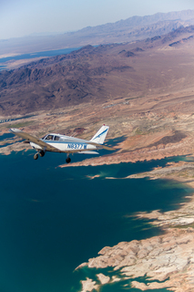 1331 8hn. N8377W in flight over Valley of Fire