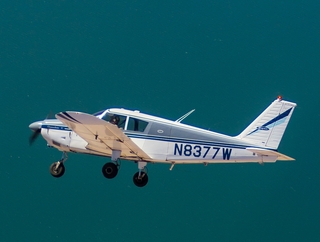 N8377W in flight over Valley of Fire