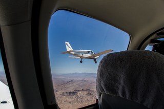 1342 8hn. N8377W in flight over Valley of Fire