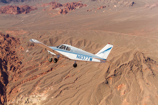 N8377W in flight over Valley of Fire