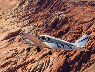 1345 8hn. N8377W in flight over Valley of Fire