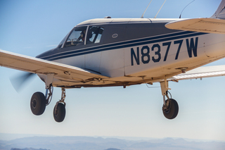 N8377W in flight over Valley of Fire